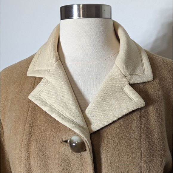 Vintage 50s Mongolian Camel Hair Tailored Jacket - Picture 4 of 16